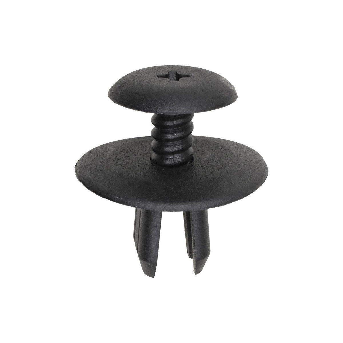9mmx9mmx13mm Black Screw-Type Retainer with Open End, 24mm Head
