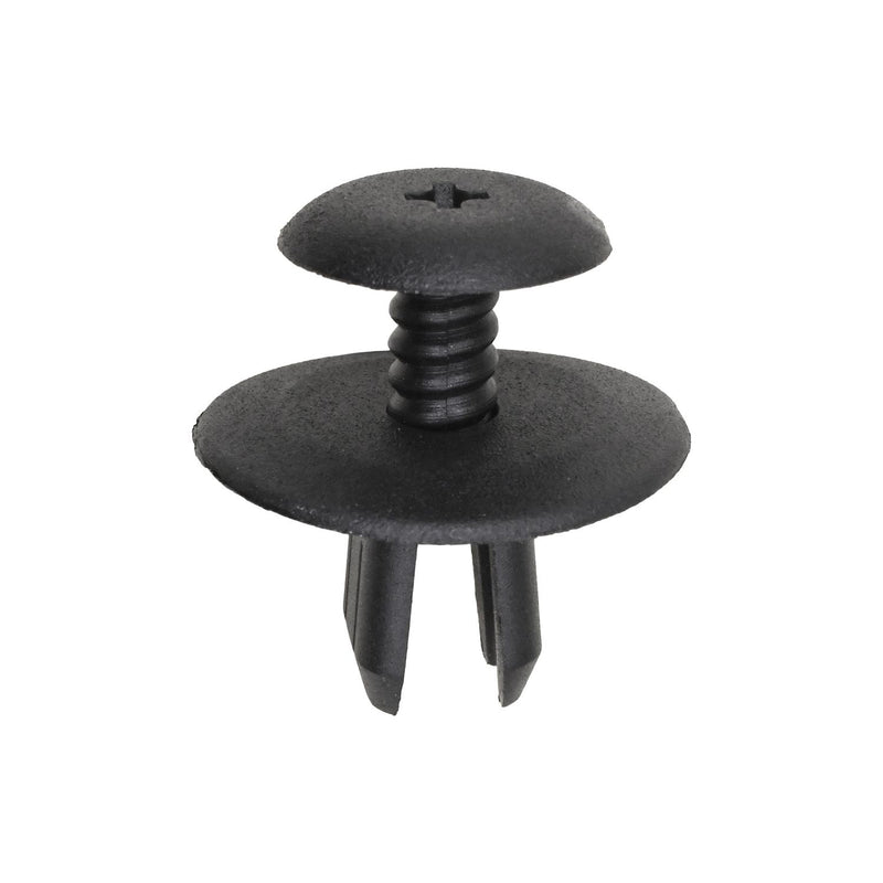9mmx9mmx13mm Black Screw-Type Retainer with Open End, 24mm Head