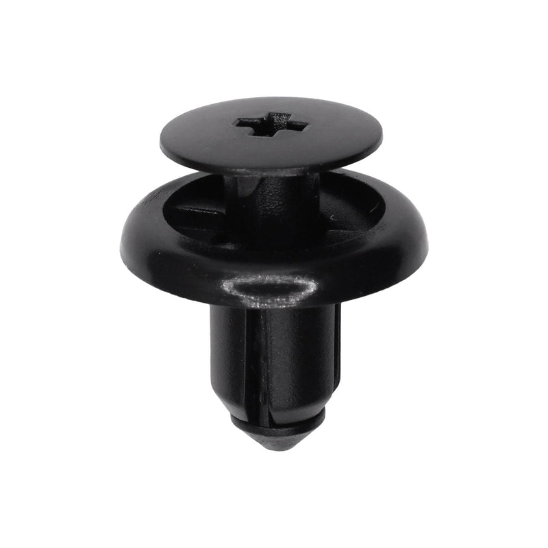8mmx10mm Black Screw-Type Retainer with Open End, 18mm Head