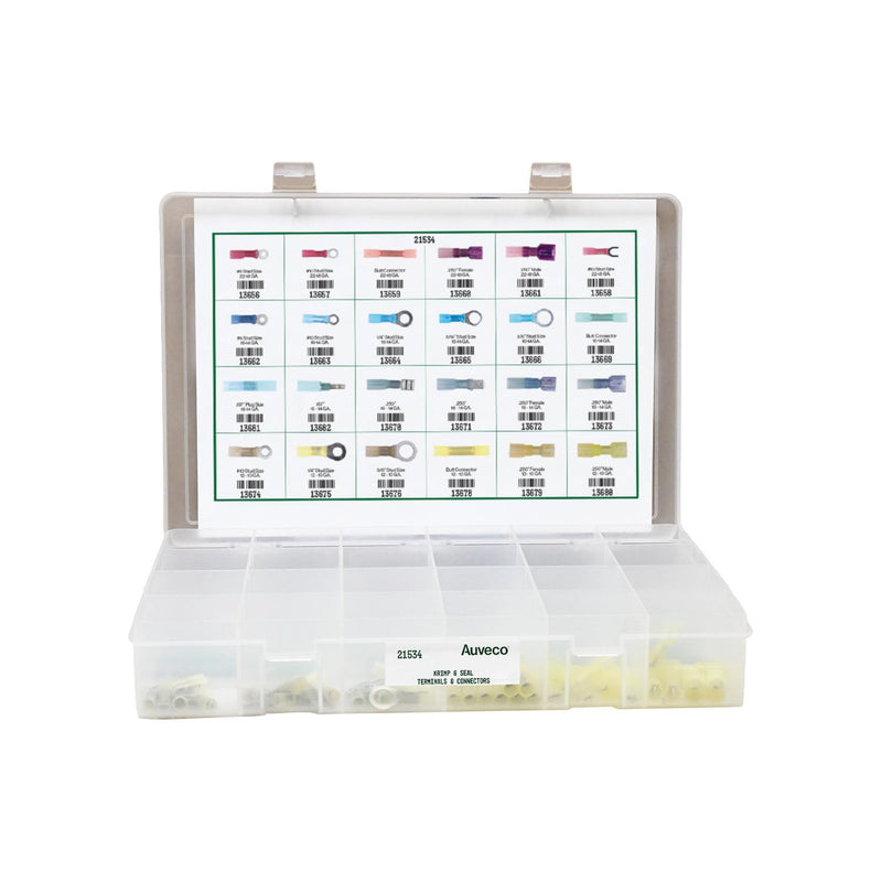 Krimp And Seal Terminal Kit Assortment, 24 Varieties - 159 Pieces