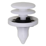 26mm White Nylon Retainer & Grommet Set Door Panel, 19.5mm Head