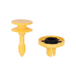 26mm Yellow Nylon Retainer & Grommet Set Door Panel, 19.5mm Head