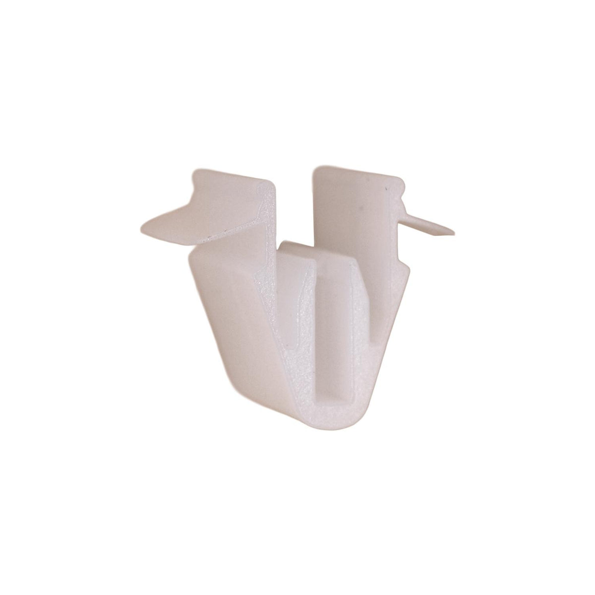 White Nylon Molding Clip, 14mm Overall Height