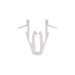 White Nylon Molding Clip, 14mm Overall Height