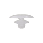 6.5mmx4mm White Nylon Double Head Weatherstrip Clip, 9mm Head