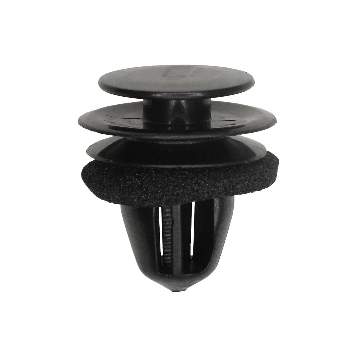 9.5mmx11mm Black Nylon Triple Head Christmas Tree Retainer with Sealer, 15mm Head