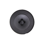 7mmx13mm Black Screw-Type Retainer with Open End, 16mm Head