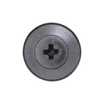 6mmx11mm Black Screw-Type Retainer with Open End, 16mm Head