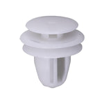 9.5mmx11mm White Nylon Triple Head Christmas Tree Retainer, 15mm Head, 13mm Top Head Diam