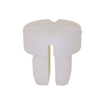 M4.8 White Nylon Screw Grommet, 8mm Square Hole, 13mm Head