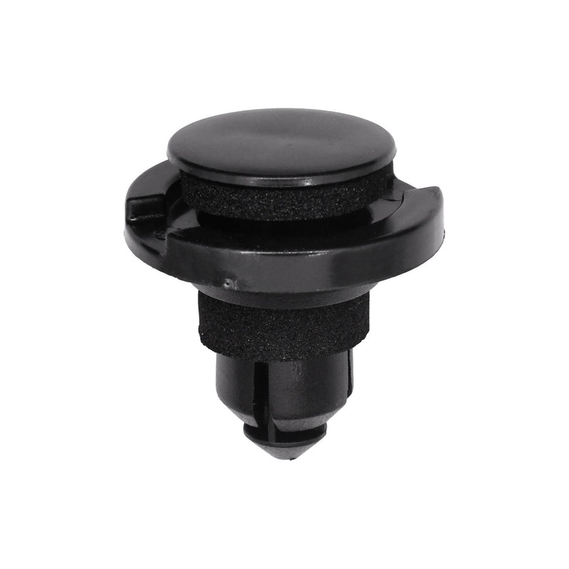 11mmx16mm Black Nylon Push-Type Retainer with Sealer with Drive Pin, 25mm Head