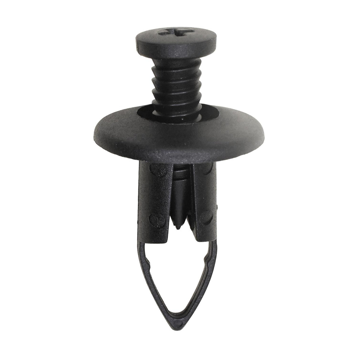10mmx28mm Black Screw-Type Retainer with Closed End, 22mm Head