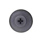 10mmx28mm Black Screw-Type Retainer with Closed End, 22mm Head