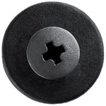 7mmx12mm Black Screw-Type Retainer with Open End, 20mm Head, Phillips