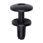 4mmx7mm Black Push-Type Retainer with Open End, 9mm Head