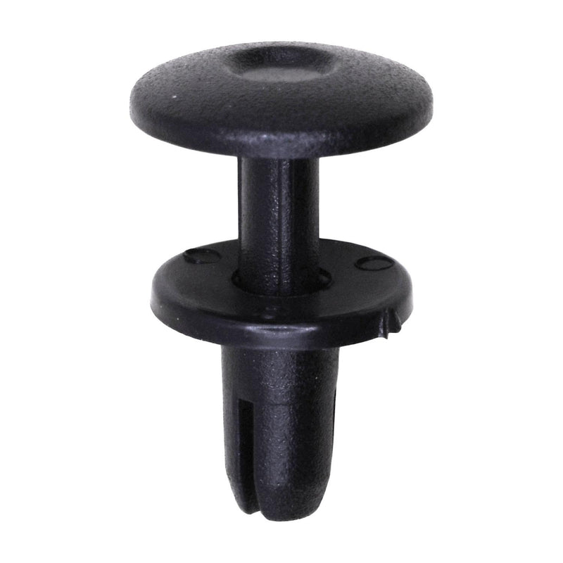 4mmx7mm Black Push-Type Retainer with Open End, 9mm Head