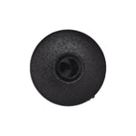 4mmx7mm Black Push-Type Retainer with Open End, 9mm Head