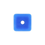 M3.5 Blue Nylon Screw Grommet, 8mm Square Hole, 11mmx11mm Head