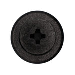 7mmx8mm Black Screw-Type Retainer with Open End, 15mm Head
