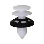 9mmx16mm Black & White Double Head Push-Type Christmas Tree Retainer with Sealer, 22mm Head