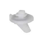 White Nylon Molding Clip with Sealer, 24mm Overall Length