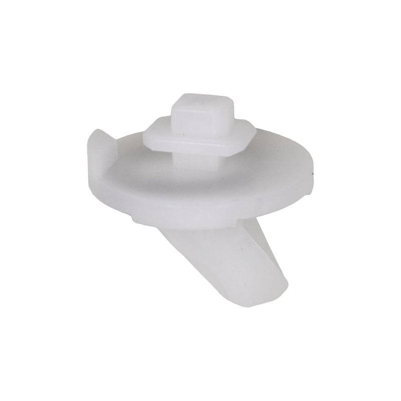 White Nylon Molding Clip with Sealer, 24mm Overall Length