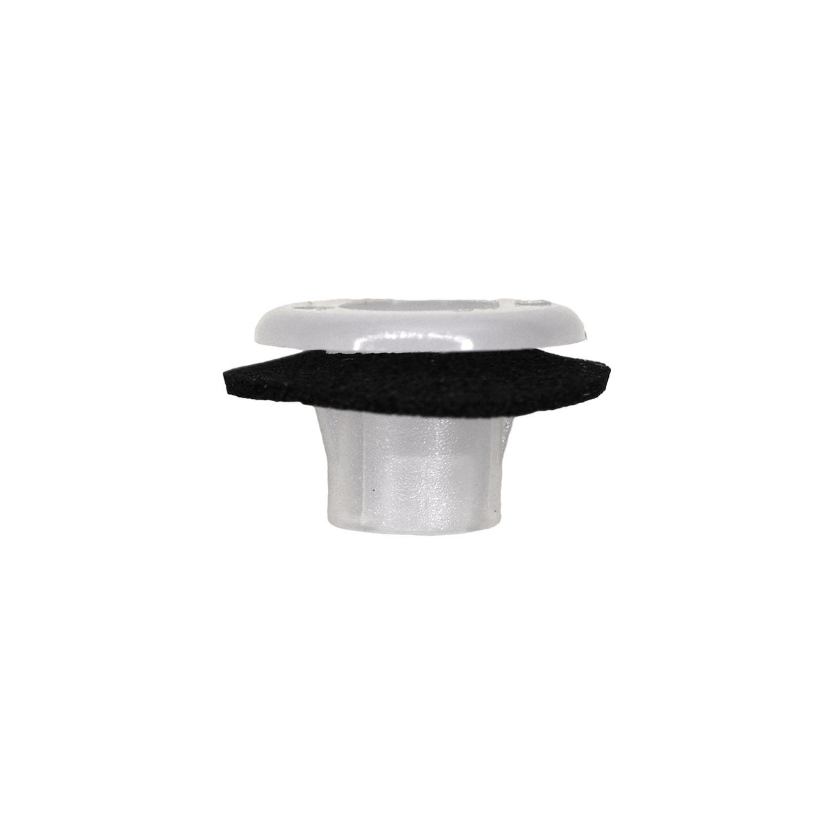 M4.2 White Nylon Molding Grommet with Seal, 8mm Hole, 14mm Head