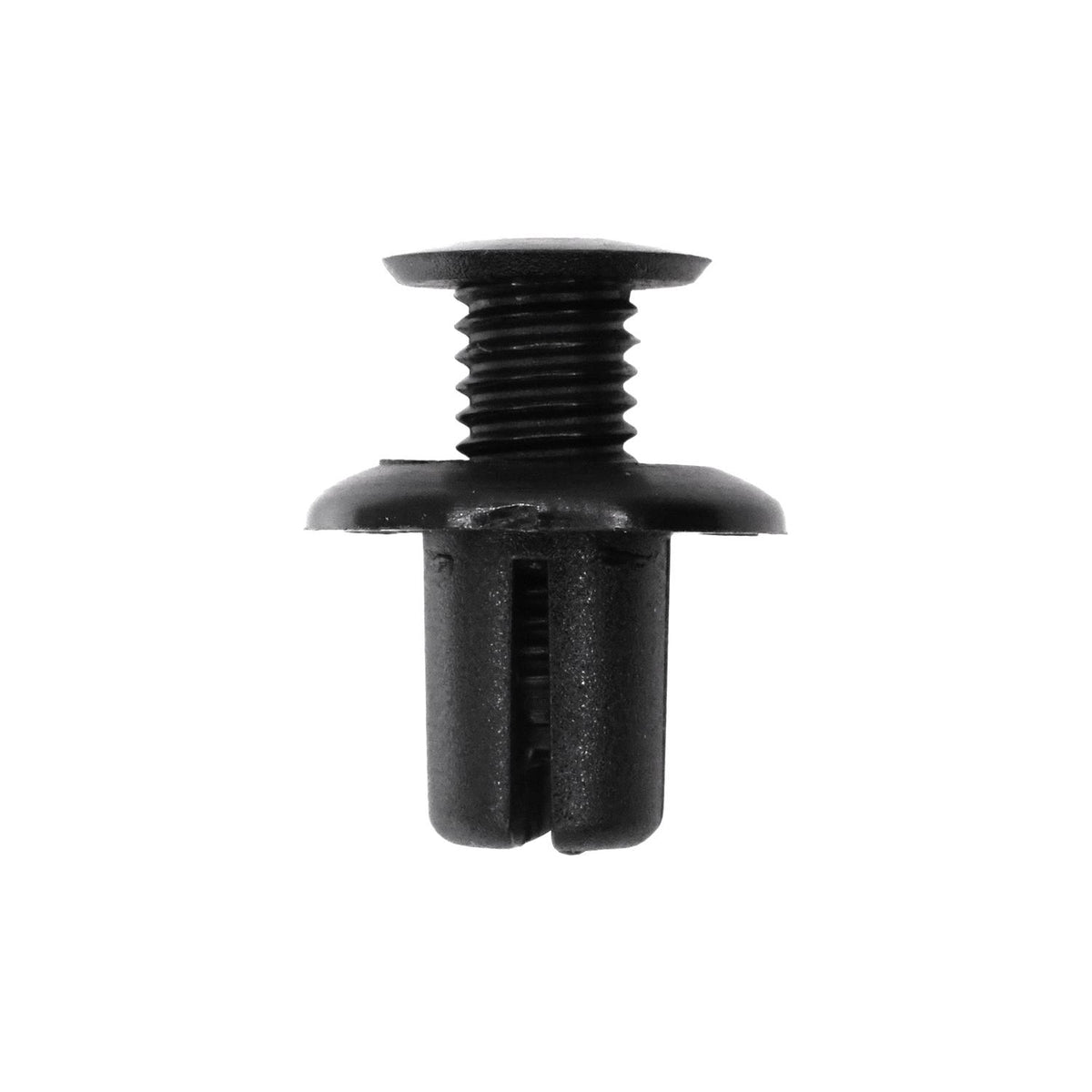8mmx10mm Black Screw-Type Retainer with Open End, 16mm Head