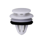 9.5mmx11mm White Nylon Triple Head Trim Panel Christmas Tree Retainer with Sealer, 15mm Head