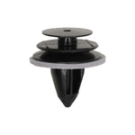 9mmx14mm Black Nylon Triple Head Trim Panel Christmas Tree Retainer with Sealer, 18mm Head
