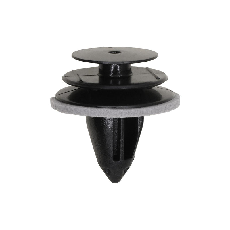 9mmx14mm Black Nylon Triple Head Trim Panel Christmas Tree Retainer with Sealer, 18mm Head