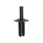 6.3mmx15mm Black Push-Type Retainer with Open End, 15mm Head