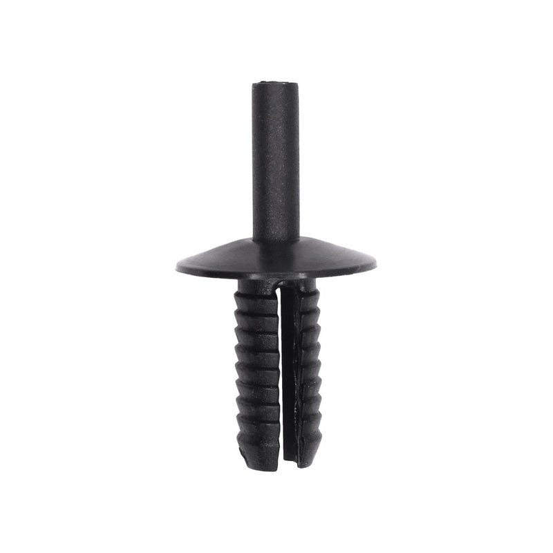 6.3mmx15mm Black Push-Type Retainer with Open End, 15mm Head