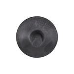6.3mmx15mm Black Push-Type Retainer with Open End, 15mm Head