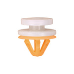 10.2mmx8mm Yellow & White Nylon Molding Clip, 15mm Head
