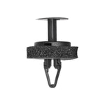6.3mmx20mm Black Push-Type Retainer with Sealer with Closed End, 18mm Head