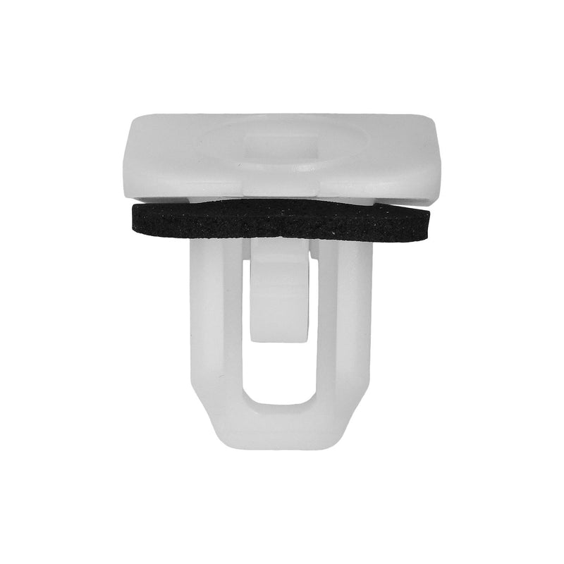 M5.5x24mm White Nylon Molding Clip with Sealer, 22mmx18mm Head