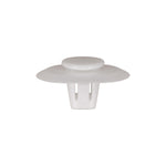 10mm White Nylon Molding Clip, 12mm Head
