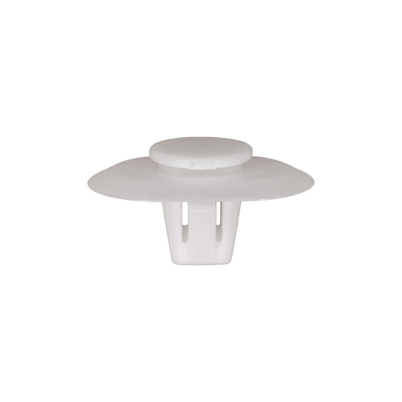 10mm White Nylon Molding Clip, 12mm Head