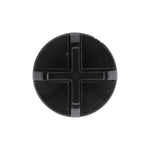 7mmx12mm Black Nylon Push-Type Retainer, 18mm Head