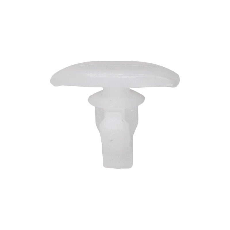 7mmx8.5mm White Nylon Weatherstrip Clip, 6.5mm Head