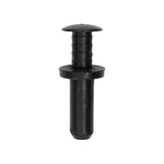 6mmx16mm Black Nylon & Santoprene Rubber Push-Type Retainer, 11mm Head
