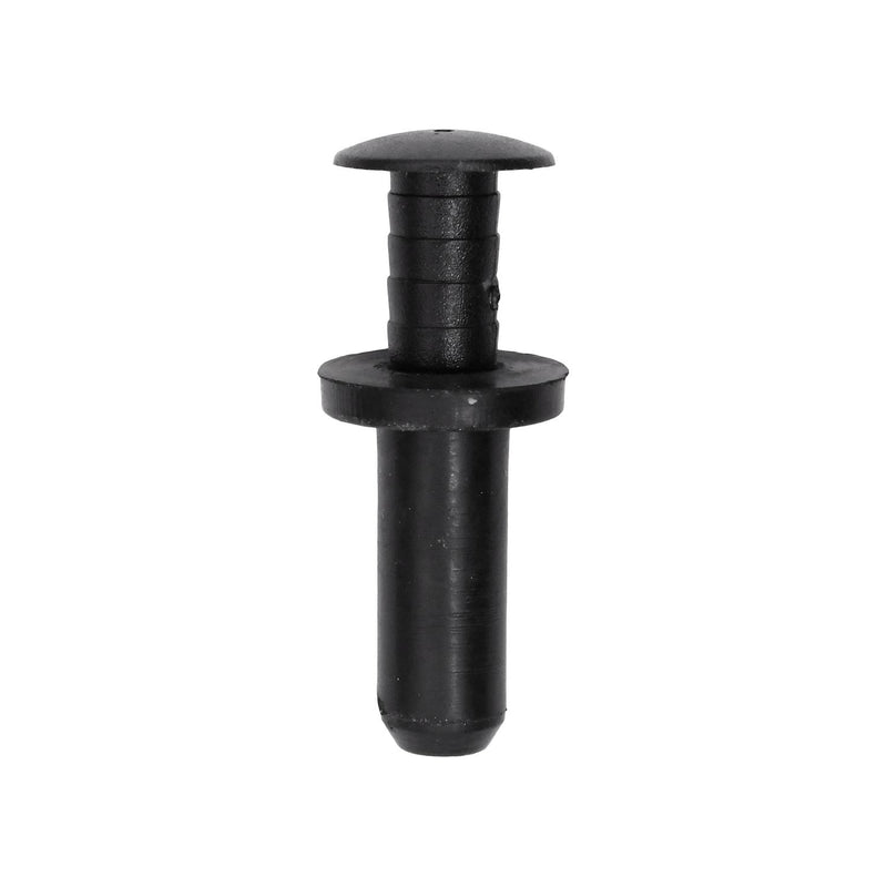 6mmx16mm Black Nylon & Santoprene Rubber Push-Type Retainer, 11mm Head