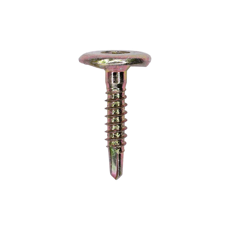 #10x1" Phillips Truss Locking Head Screw, Yellow Zinc Chromate