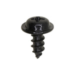 M5-1.59x11mm Phillips Truss Head Round Washer Tapping Screw, 12mm Washer, Black Oxide