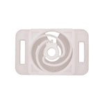 40mm White Nylon Molding Clip, 8mm Thick