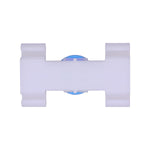 35mm Blue & White Nylon & Rubber Molding Clip, with Boot