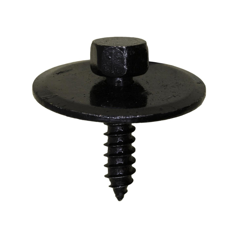 M4.8-1.61x20mm Hex Head SEMS Tapping Screw, E-Coat with Washer, 26mm Washer, Black E-Coat