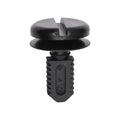 9.5mmx16mm Black Nylon Retainer with Rubber O-Ring, 25mm Head