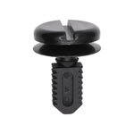 9.5mmx16mm Black Nylon Retainer with Rubber O-Ring, 25mm Head